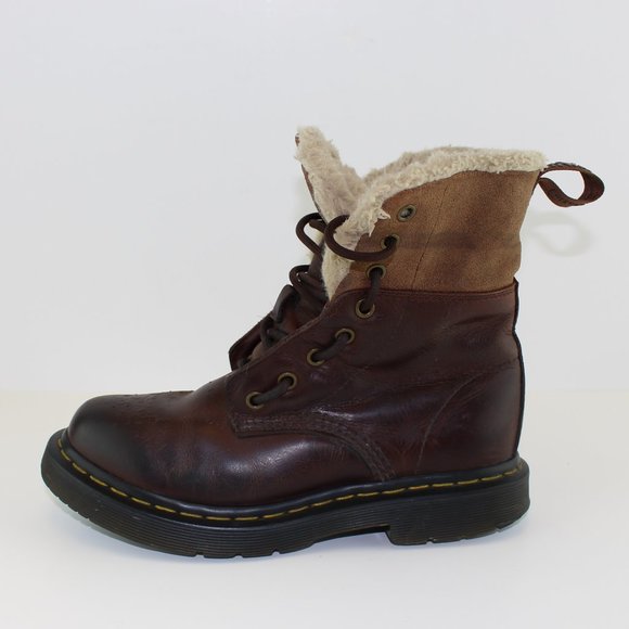 Dr Martens Brown Leather Wool Lining Boots (37 EU - 6 US) - Picture 1 of 11